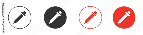 Eye dropper icon symbol in black. icon design vector stock