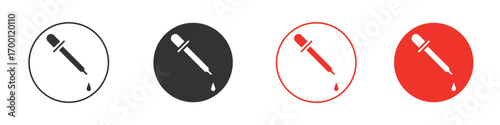 Dropper icon symbol in black. icon design vector stock