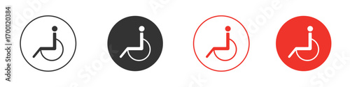 Disable icon symbol in black. icon design vector stock