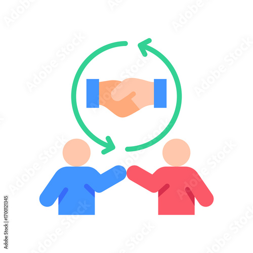 Interpersonal Relationship flat color icon