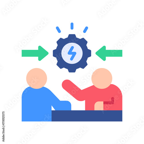 Conflict Resolution flat color icon