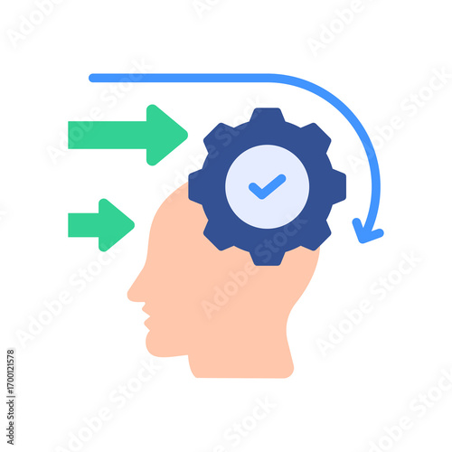 Cognition flat color icon