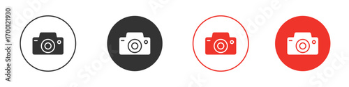 Camera icon symbol in black. icon design vector stock