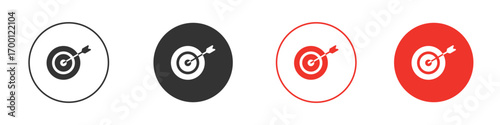 Bulls eye icon symbol in black. icon design vector stock