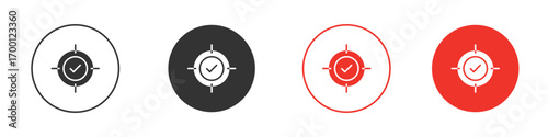 Accuracy icon symbol in black. icon design vector stock
