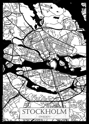Photography Stockholm Sweden City Street Map