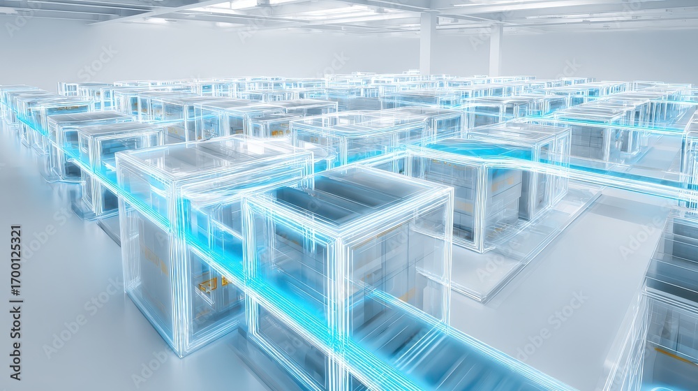 Fototapeta premium Automated Warehouse Storage System Technology