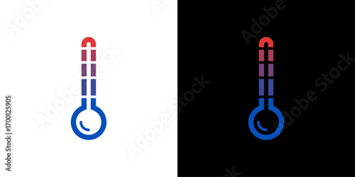 MODERN THERMOMETER ILLUSTRATION