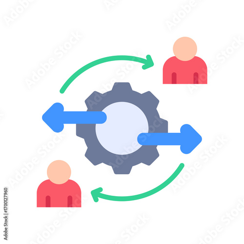 Change Management flat color icon