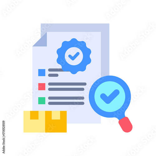Quality Control flat color icon