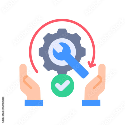 Service Recovery flat color icon