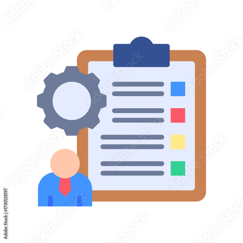 Requirement Management flat color icon