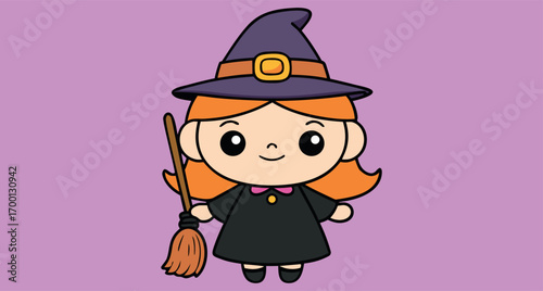 Green-Haired Witch, Halloween Character, Colorful Witch, Cartoon Witch, Magical Girl, Witch Costume, Fantasy Character, Whimsical Witch, Charming Witch, Cartoon Magic, Halloween Fun, Fantasy Dress-Up,