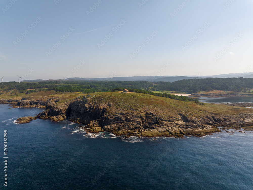 Fototapeta premium Ermita da Virxe do Monte en Camariñas, Galicia