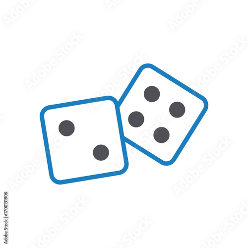 Dice Vector icon which can easily modify or edit