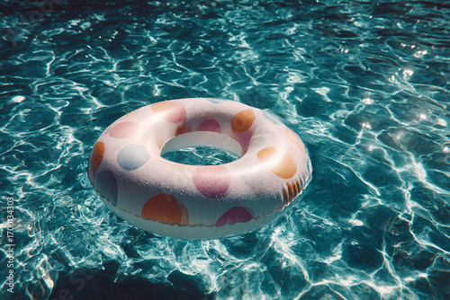 inflatable ring in the pool