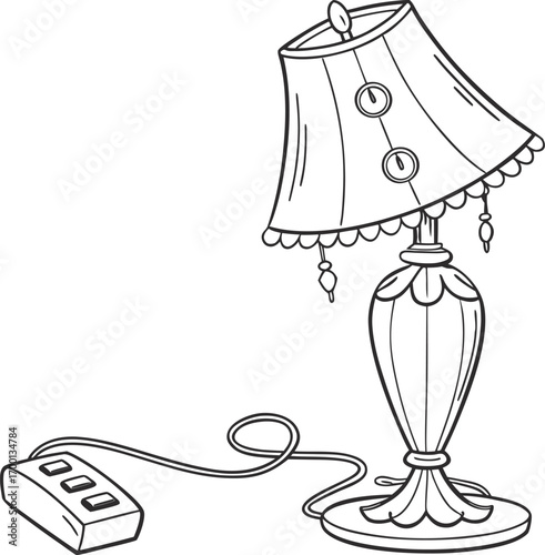 vector illustration of a lamp