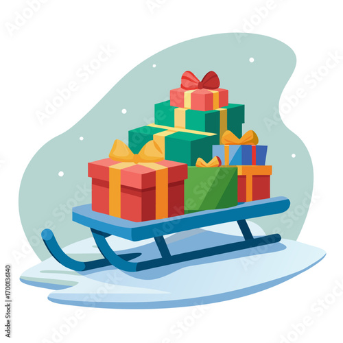 Winter Sledge Vector