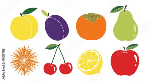 A collection of vibrant fresh fruits including apples pears cherries lemons plums and other delicious produce