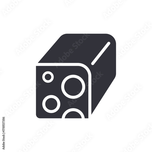 Geometric Representation Of Cheese With Circular Holes For Creative Culinary Projects