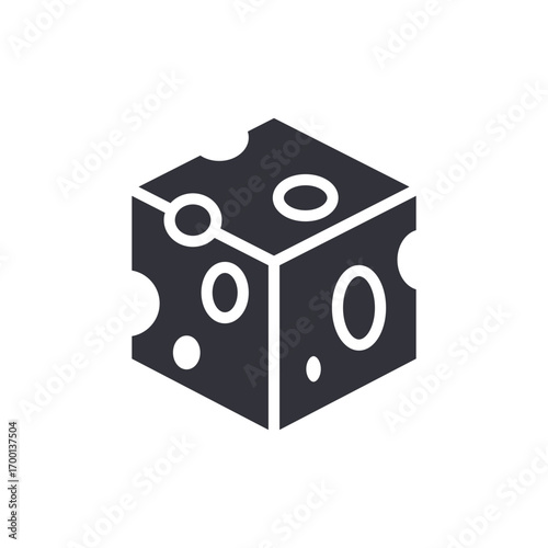 Geometric Cube With Circular Indentations A Unique Three Dimensional Design Element