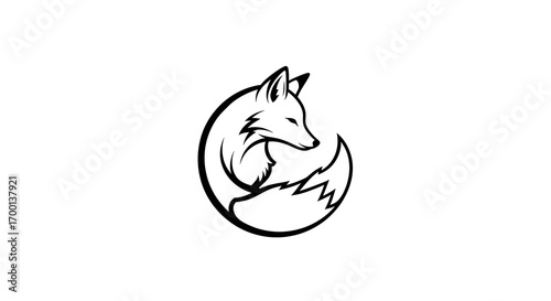 Stylized fox graphic design