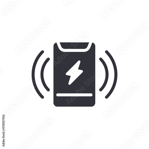 Abstract Wireless Charging Symbol Portraying Technological Connectivity And Electrical Power