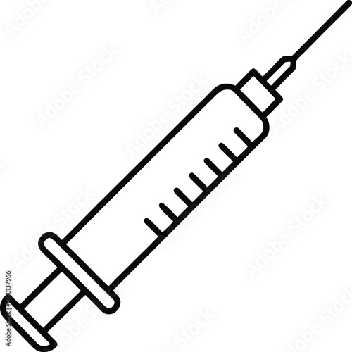 injection vial with syringe outline.