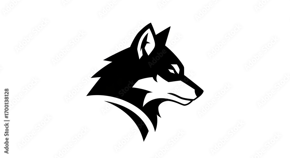 Obraz premium Stylized wolf head graphic