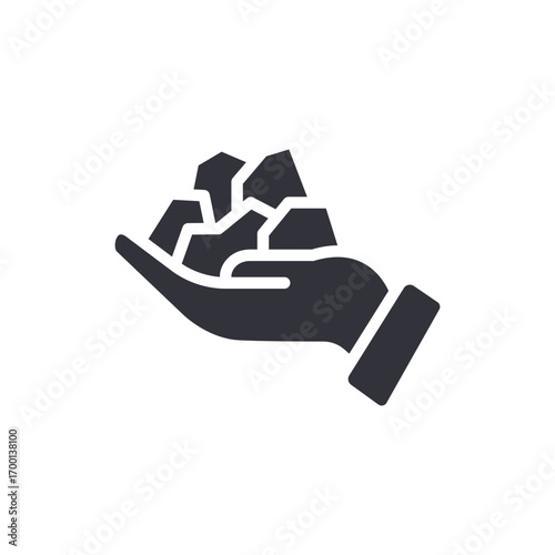 Hand Holding Fragments Representing Value Rarity Ownership Or Supporting Vulnerable Elements