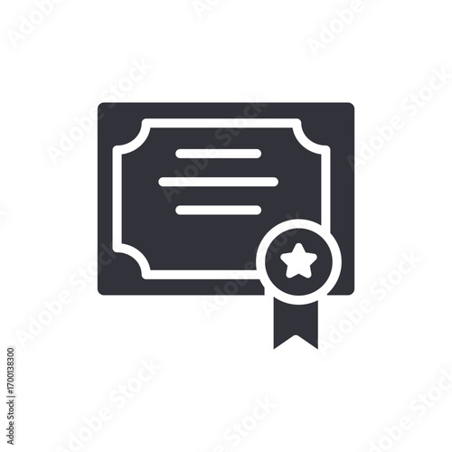 Stylized Depiction Of An Achievement Document Featuring A Star Emblem Awarded Success