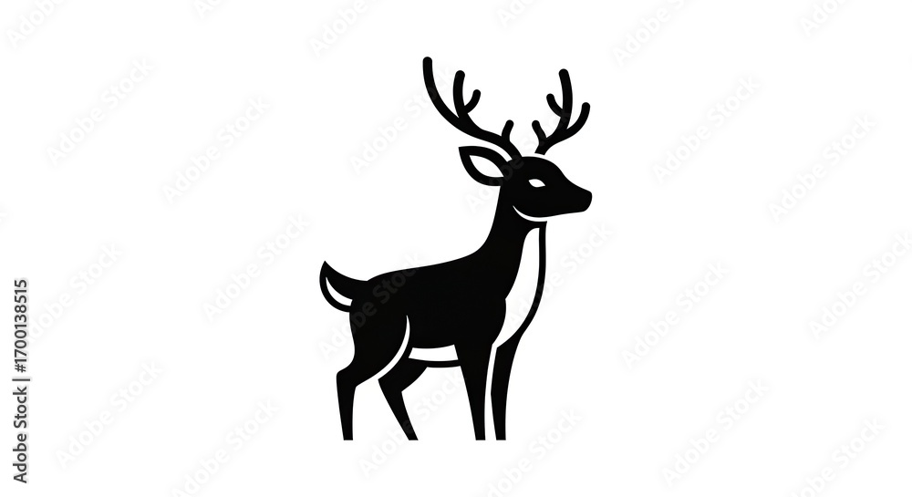 Obraz premium Silhouette deer graphic