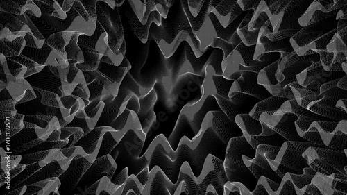 Abstract line waves animation background. Lines abstract animation wave pattern 3d 4k seamless loop. Waves in motion