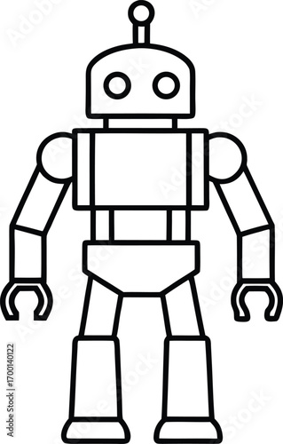 black robot vector illustration