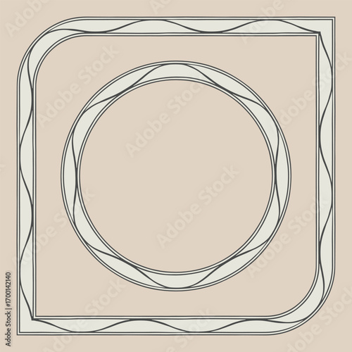 Grandads iron border simple outline line border pattern brush