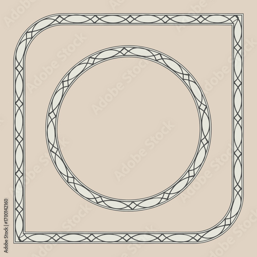Grandads iron border outline line border pattern brush