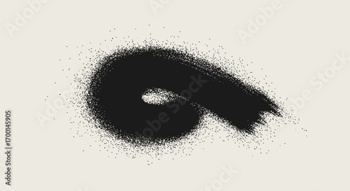 Textured Swirl: Abstract Spray Paint Design with Subtle Grain Effect Art