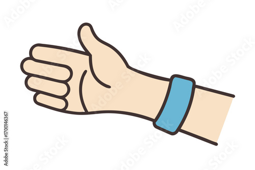 Thumbs up hand sign symbolizing business success and agreement