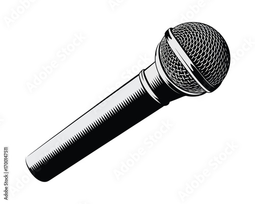 Vintage Microphone Illustration A Classic Design Element