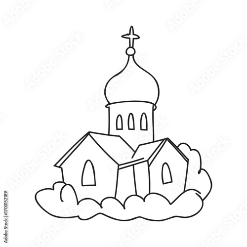 orthodox church icon vector illustration