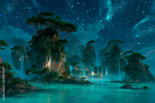 The Sacred Falls in the Dream Sky