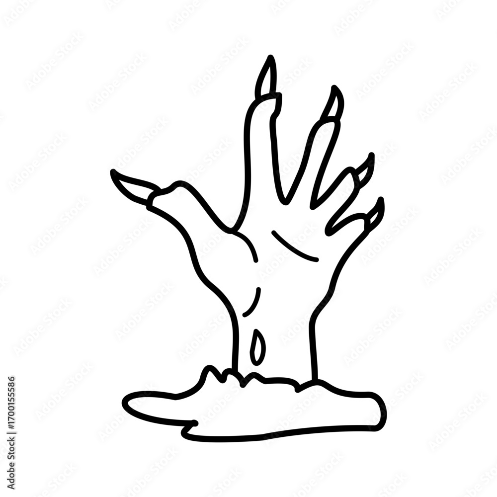 Obraz premium Zombie Hand Icon Vector