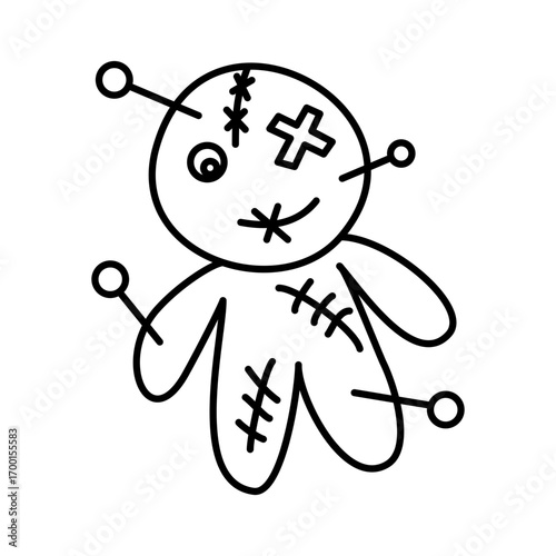 Voodoo Doll Icon Vector