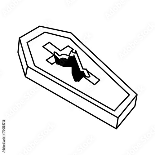 Coffin Icon Vector