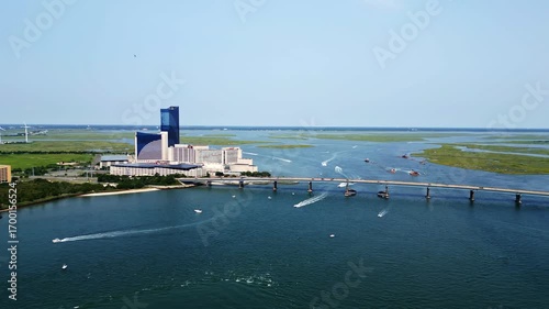 Wallpaper Mural Atlantic City New Jersey City Skyline Drone Water Blue Sky Casino  Torontodigital.ca