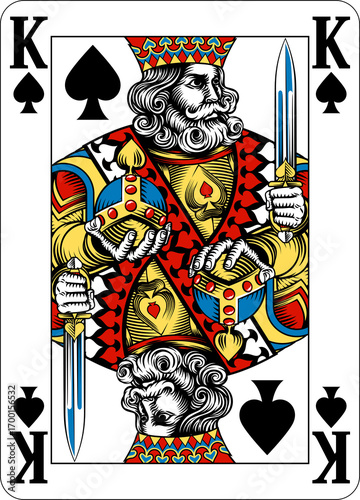 King of Spades Design from Deck of Playing Cards