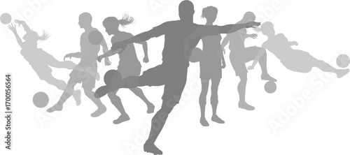 Soccer Football Players Sil...
