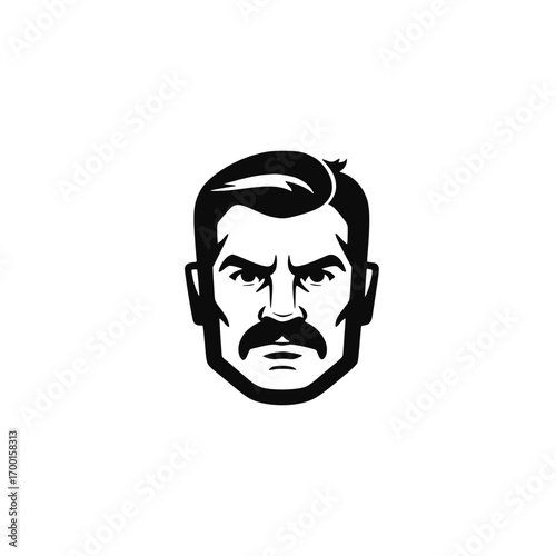 Brutal man with mustache