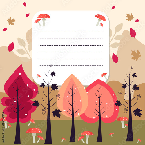 vector illustration of an autumn background