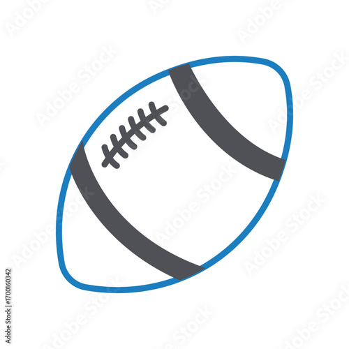 Rugby Ball Vector icon which can easily modify or edit